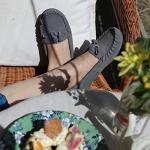 Stylish Grey Moccasin Slippers for Women