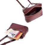 Rejolly Crossbody Bag for Women Small Top-Handle Pouch Purse Designer Shoulder Handbag Quiet Luxury Leather Trendy Purse Burgandy