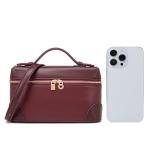 Rejolly Crossbody Bag for Women Small Top-Handle Pouch Purse Designer Shoulder Handbag Quiet Luxury Leather Trendy Purse Burgandy