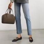 TINGRISE Women's Flats Shoes Pointed Toe Knit Washable Comfortable Dressy Mary Jane Ballet Flat with Strap Black US8.5