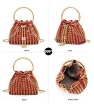 Sweetovo Sparkly Diamond Evening Bag Clutch Purses for Women Rhinestone Purse Glitter Handbag for Party Prom Cocktail Wedding (Red)