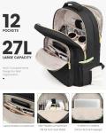 Stylish Black Laptop Backpack Purse with USB Port