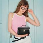 Keyli Women's Crossbody Bag Small Top-Handle Pouch Purse Fashion Designer Shoulder Handbag Trendy Quiet Leather Purse Black