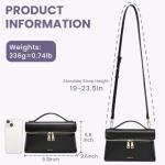 Keyli Women's Crossbody Bag Small Top-Handle Pouch Purse Fashion Designer Shoulder Handbag Trendy Quiet Leather Purse Black
