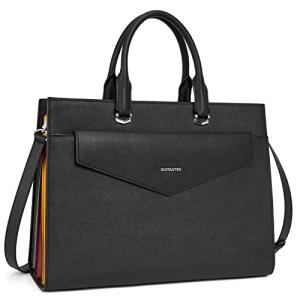BOSTANTEN Briefcase for Women Tote Bag for 15.6 Inch Laptop Genuine Leather Handbag Work Bag