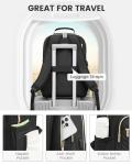 Stylish Black Laptop Backpack Purse with USB Port