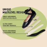 Trary Ballet Flats for Women, Round Toe Mary Jane Shoes, Black Flats with Ankle Strap, Wide Width, Strappy Flats, Dress Shoes