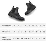Amoji Unisex Chelsea Rain Boots Waterproof Ankle Boots Short Rainy Footwear 919 Brown 10.5 Women/8.5 Men