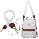 MKP Women Fashion Backpack Purse Multi Pockets Signature Anti-Theft Rucksack Travel Ladies Shoulder Bag Handbag 2Pcs