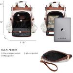 MKP Women Fashion Backpack Purse Multi Pockets Signature Anti-Theft Rucksack Travel Ladies Shoulder Bag Handbag 2Pcs