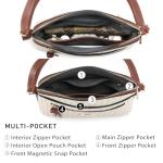 MKP COLLECTION Womens Fashion Crossbody Bag Medium Shoulder Purse with Adjustable Strap Multi Pockets for Travel Daily Use