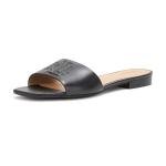 Lauren Ralph Lauren Women's Everley Calfskin Slide Sandals Black 6.5 Medium