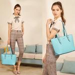 Handbags for Women Large Tote Shoulder Bags Top Handle Satchel Purses Wallet set 2pcs Grey