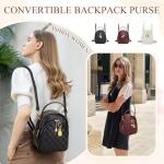 Mini Backpack Purse,VONXURY Fashion Small Leather Quilt Backpack Convertible Casual Travel Daypack for Women Ladies