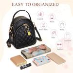 Mini Backpack Purse,VONXURY Fashion Small Leather Quilt Backpack Convertible Casual Travel Daypack for Women Ladies