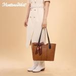 Montana West Tote Bags for Women Medium Top Handle Satchel Purses Large Shoulder Handbag Hobo Bags Brown MWC-323BR