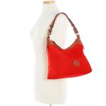 Dooney & Bourke Women's Large Erica Shoulder Bag in Nylon, with Adjustable and Detachable Shoulder Strap, Red