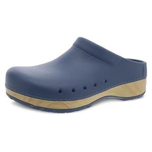 Dansko Kane Slip-On Mule Clog for Women - Lightweight Cushioned Comfort and Removable EVA Footbed with Arch Support - Easy Clean Uppers Kane Blue 6.5-7 M US