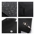 Dasein Women Satin Evening Bag Rhinestone Clutch Purse Wedding Prom Purse Formal Cocktail Party Handbag (Black)