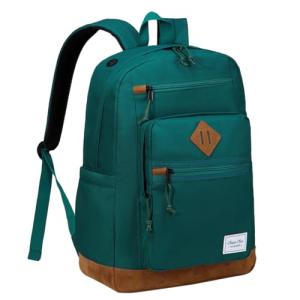 Chase Chic School Backpack for Men Women,Water Resistant Bookbag/Schoolbag/Daypack for Teen Boys Girls High School,College,Work,Travel Green