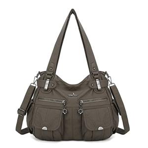 Purses and Handbags Women Tote Shoulder Top Handle Satchel Hobo Bags Fashion Washed Leather Purse