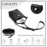 Makcr Joacbv Crocodile Embossed Small Crossbody Bag Fashionable Magnetic Buckle Decoration Shoulder Women's Luxury Wallet