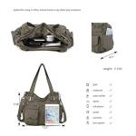 Purses and Handbags Women Tote Shoulder Top Handle Satchel Hobo Bags Fashion Washed Leather Purse