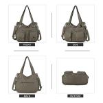 Purses and Handbags Women Tote Shoulder Top Handle Satchel Hobo Bags Fashion Washed Leather Purse