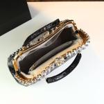 Luxury Fashion Diamonds Bag For Women Leather Top Handle Satchel Handbags Clip Rhinestone Purses Tote Shoulder Crossbody Bags (Black 2)