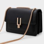 Crossbody Bags for Women Leather Cross Body Purses Cute Color-Block Designer Handbags Shoulder Bag Medium Size Black