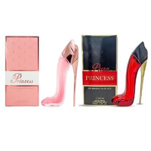 VENEZIO PROFUMO Princess Luxury Perfume Set, High Heel Design, 2.9 Fl Oz Each, Pink and Pure Princess, Eau De Parfum 2-Pack | High Heel perfume for Women |