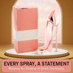 VENEZIO PROFUMO Princess Luxury Perfume Set, High Heel Design, 2.9 Fl Oz Each, Pink and Pure Princess, Eau De Parfum 2-Pack | High Heel perfume for Women |