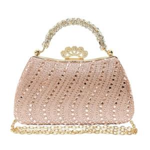Rhinestone Clutch Purses for Women Formal Evening Bag Sparkly Diamond Handbag for Cocktail Prom Party Wedding (Champagne)