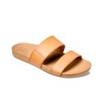 Reef Cushion Vista Womens Fashion Slide Sandal, Vegan Leather Strap, Ultra Soft Cushion Footbed, Natural, 9