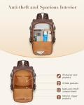 Missnine Backpack Purse for Women, PU Leather Anti-theft Backpack, Ladies Convertible Satchel Bags, Shoulder Bag for Travel, Work, Trip, Coffee
