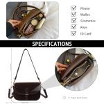 POAPRRD Suede Crossbody Bags for Women Small Suede Purse Retro Shoulder Bag Handbag with Two Straps (Coffee)