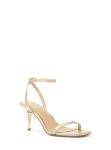 Michael Kors Women's Liana Mid Heel Sandal, Pale Gold, 6.5