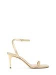 Michael Kors Women's Liana Mid Heel Sandal, Pale Gold, 6.5