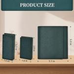 Travel Leather Watch Pouch/Watch Travel Case with Suede Lining/Luxury Leather Travel Watch Case 2 Watch Pouch for Men and Women (Green-Double)