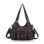 Angel Barcelo Womens Purses and Handbags PU Leather Shoulder Bag Fashion Hobo Bags for Women (Coffee)