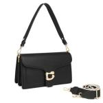 Travistar Small Crossbody Bags for Women - Leather Trendy Cross Body Purse Black Shoulder Bag Elegant Satchel Handbags Designer Evening Clutch Purses with 2 Straps Clutch Purses with 2 Straps