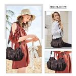 Angel Barcelo Womens Purses and Handbags PU Leather Shoulder Bag Fashion Hobo Bags for Women (Coffee)