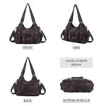 Angel Barcelo Womens Purses and Handbags PU Leather Shoulder Bag Fashion Hobo Bags for Women (Coffee)