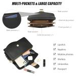 Travistar Small Crossbody Bags for Women - Leather Trendy Cross Body Purse Black Shoulder Bag Elegant Satchel Handbags Designer Evening Clutch Purses with 2 Straps Clutch Purses with 2 Straps