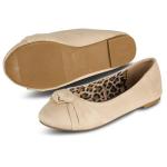 Epic Step Ballet Flats for Women Comfortable Flat Shoes for Women Dressy Casual Round Toe Flats, Beige, Size 11