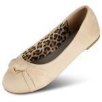 Epic Step Ballet Flats for Women Comfortable Flat Shoes for Women Dressy Casual Round Toe Flats, Beige, Size 11