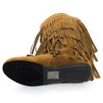 V-Luxury Womens 28-Mudd55 Closed Toe Mid Calf Knee High Mocassin Flat Boot,Rust,9