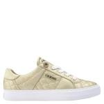 Guess Women's Loven Sneaker, Gold, 6