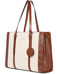 BOSTANTEN Laptop Bag for Women 15.6 inch Computer Leather Briefcase Vintage Work Tote Handbag