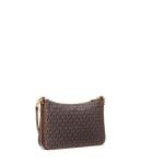 Michael Kors Jet Set Medium Top Zip Pochette Crossbody Bag, Gold-Tone Hardware/MK Signature Nylon/Brown/Acorn